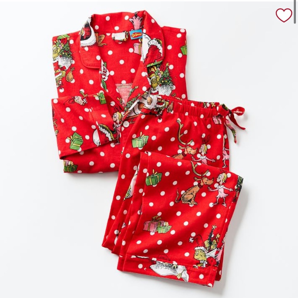 POTTERY BARN TEEN GRINCH PJS NEVER WORN